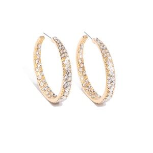 Paparazzi Gold and Silver Crystal Hoop Earrings